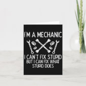 Im A Mechanic Cant Fix Stud Funny Car Auto Garage  Kaart (Voorkant)