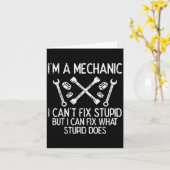 Im A Mechanic Cant Fix Stud Funny Car Auto Garage Kaart (Gele Bloem)