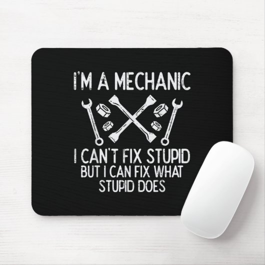 Im A Mechanic Cant Fix Stud Funny Car Auto Garage Muismat (Met muis)