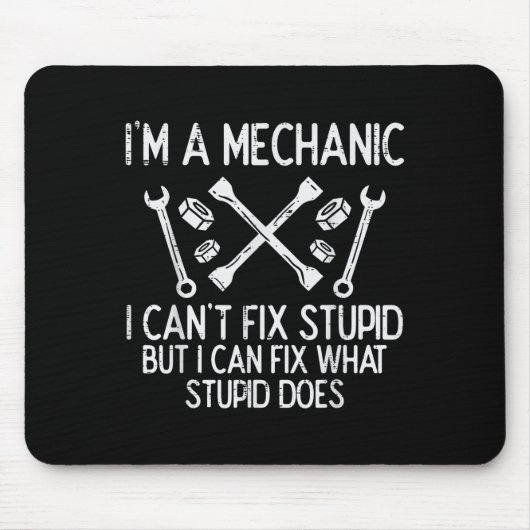 Im A Mechanic Cant Fix Stud Funny Car Auto Garage  Muismat (Voorkant)