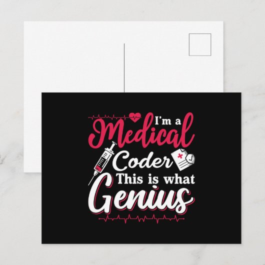 I'm A Medical Coder This Genius Coding Programmer Briefkaart (Voorkant / Achterkant)