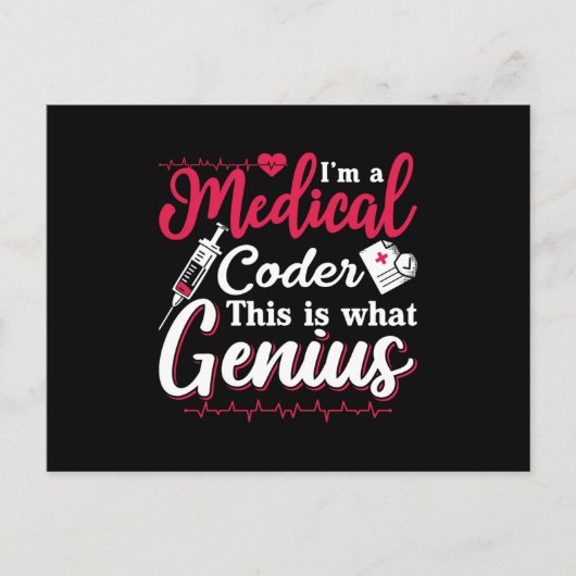 I'm A Medical Coder This Genius Coding Programmer Briefkaart (Voorkant)