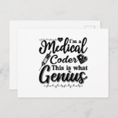 I'm A Medical Coder This Genius Programmer Coding Briefkaart (Voorkant / Achterkant)