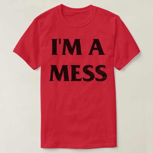 Im a Mess Sid Vicious Punk Rock Pin T-shirt (Design voorkant)