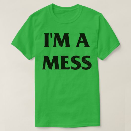Im a Mess Sid Vicious Punk Rock Pin T-shirt (Design voorkant)