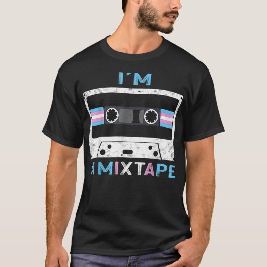 Im A Mixtape Transgender Pride Flag LGBTQ Retro LG T-shirt (Voorkant)