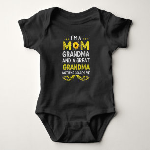 I'm A Mom Grandma Great Nothing Scares Me Mothers Romper