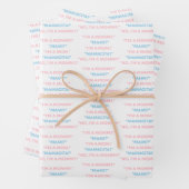 "I'm a Mommy" Wrapping Paper – Love Island (In situ)