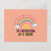 I'm A Motherf*cking Ray of Sunshine Badhanddoek Se Briefkaart (Voorkant)