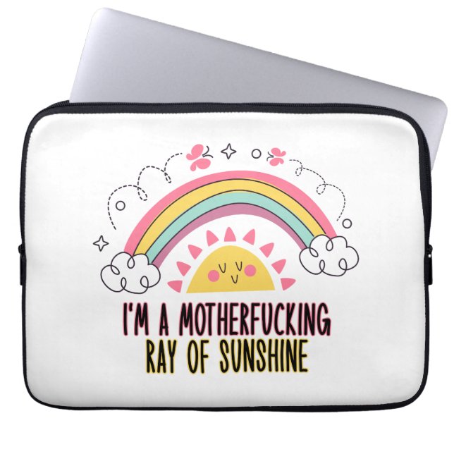 I'm A Motherf*cking Ray of Sunshine Badhanddoek Se Laptop Sleeve (Voorkant)