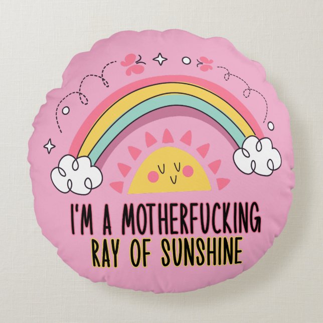 I'm A Motherf*cking Ray of Sunshine Badhanddoek Se Rond Kussen (Voorkant)
