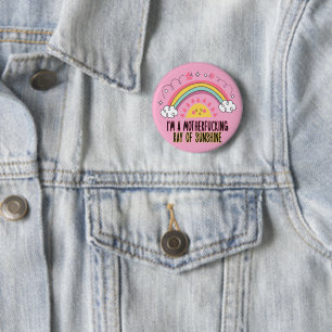 I'm A Motherf*cking Ray of Sunshine Badhanddoek Se Ronde Button 5,7 Cm