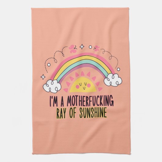 I'm A Motherf*cking Ray of Sunshine Badhanddoek Se Theedoek (Verticaal)