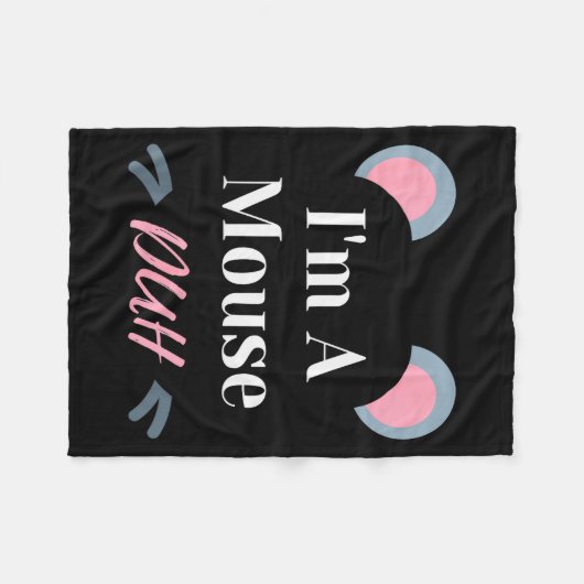 I'm A Mouse Duh Easy Halloween Costume Funny  Fleece Deken (Voorkant (Horizontaal))