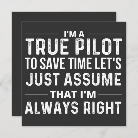 I'm a Pilot - To save time let's just assume that Kaart (Voorkant / Achterkant)