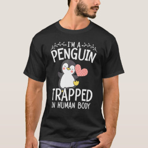Im a pinguïn in het menselijk lichaam, aquatic Bir T-shirt