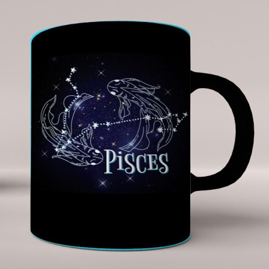 Im A Pisces Zodiac.Trendy Pisces Zodiac Sign Note Tweekleurige Koffiemok