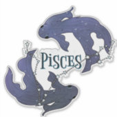 Im A Pisces Zodiac.Trendy Pisces Zodiac Sign Sticker (Voorkant)
