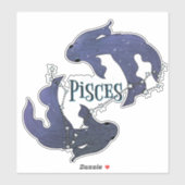 Im A Pisces Zodiac.Trendy Pisces Zodiac Sign Sticker (Vel)