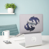 Im A Pisces Zodiac.Trendy Pisces Zodiac Sign Sticker (Laptop op bureau)