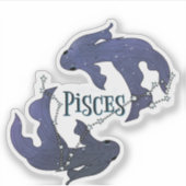 Im A Pisces Zodiac.Trendy Pisces Zodiac Sign Sticker (Voorkant)