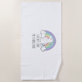 I'm A Popstar Happy Singing Unicorn Popstar T-Shir Strandlaken (Voorkant)