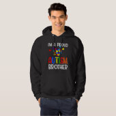 Im A Proud Autism Brother Autism Awareness Costuum Hoodie (Voorkant volledig)