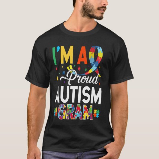 I'm a Proud Autism Gram Matching Autism Awareness  T-shirt (Voorkant)
