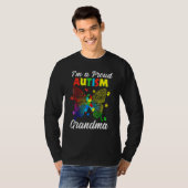 I'm A Proud Autism Grandma Puzzle Ribbon Butterfly T-shirt (Voorkant volledig)