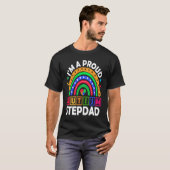 I'm a Proud Autism Stepdad  Rainbow Autism Awarene T-shirt (Voorkant volledig)