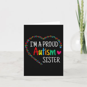 Im a proud autism zuster Girls Gifts autisme Kaart