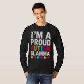 I'm A Proud Glamma Autism Awareness Support Autist T-shirt (Voorkant volledig)