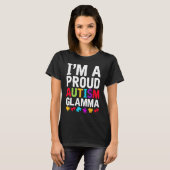 I'm A Proud Glamma Autism Awareness Support Autist T-shirt (Voorkant volledig)