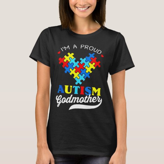 Im A Proud Godmoeder Autism Awareness Autistic God T-shirt (Voorkant)