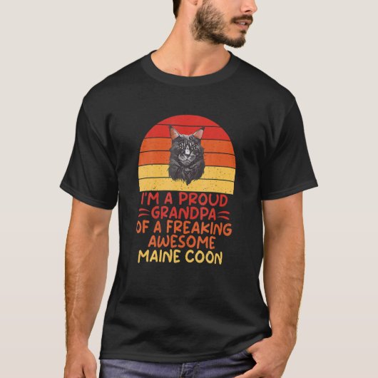 Im A Proud Grandpa Of A Freaking Awesome Maine Coo T-shirt (Voorkant)