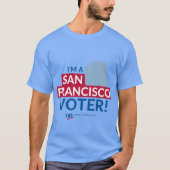Im a San Francisco Voter red and blue text Scoop T-shirt (Voorkant)