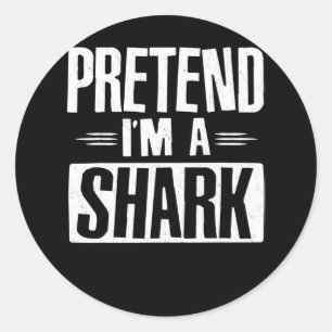 Im a Shark Funny Words Gifts Ronde Sticker