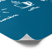 I'm A Simple Woman Sunshine Coffee Dog Paw Cute Fu Poster (Hoek)