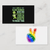 I'm A Slow Runner Turtle Half Marathon Running Lov Informatiekaartje (Voorkant / Achterkant)