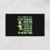 I'm A Slow Runner Turtle Half Marathon Running Lov Informatiekaartje (Voorkant)