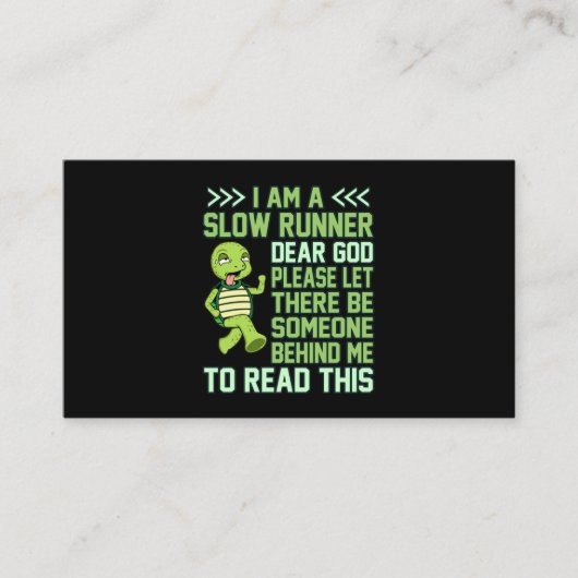 I'm A Slow Runner Turtle Half Marathon Running Lov Informatiekaartje (Voorkant)