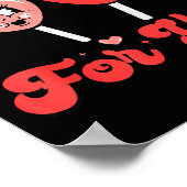 I'm A Sucker For You Candy Heart Groovy Retro Vale Poster (Hoek)