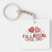 I'm A Sucker For You | Funny Retro Valentine's Day Sleutelhanger (voorkant)