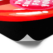 I'm A Sucker For You Red Lips Candy Lollip Valenti Poster (Hoek)