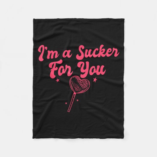 I'm A Sucker For You Romantic Valentine's Couple M Fleece Deken (Voorkant)