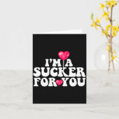 Im A Sucker For You Valentines Day Pun Matching Co Kaart (Gele Bloem)