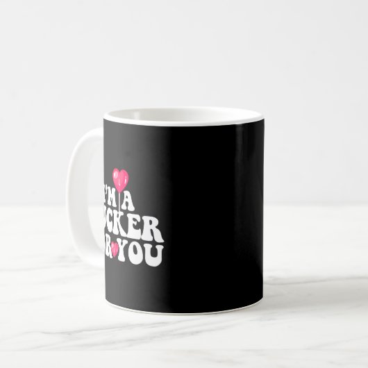 Im A Sucker For You Valentines Day Pun Matching Co Koffiemok (Voorkant links)