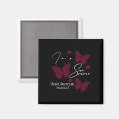I'm A Survivor Brain Aneurysm Awareness Butterfly Magneet (Voorkant / Achterkant)