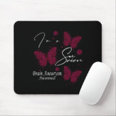 I'm A Survivor Brain Aneurysm Awareness Butterfly Muismat (Met muis)