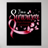 I'm A Survivor Brain Aneurysm Awareness Butterfly Poster (Voorkant)